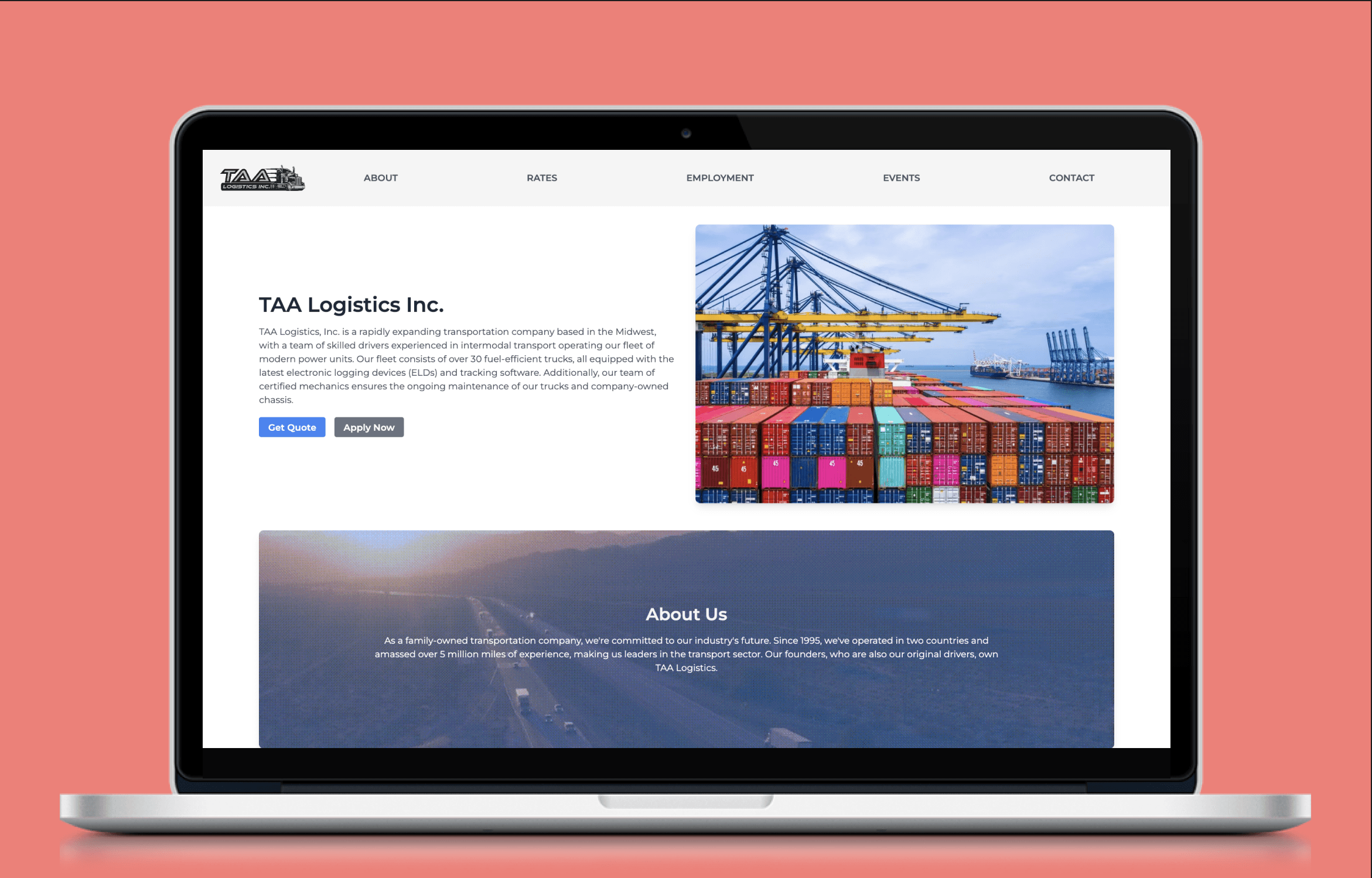 TAA Logistics Website and CRM